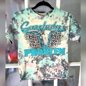 Somebodys Problem Kids Cotton Candy Tie Dye Tee